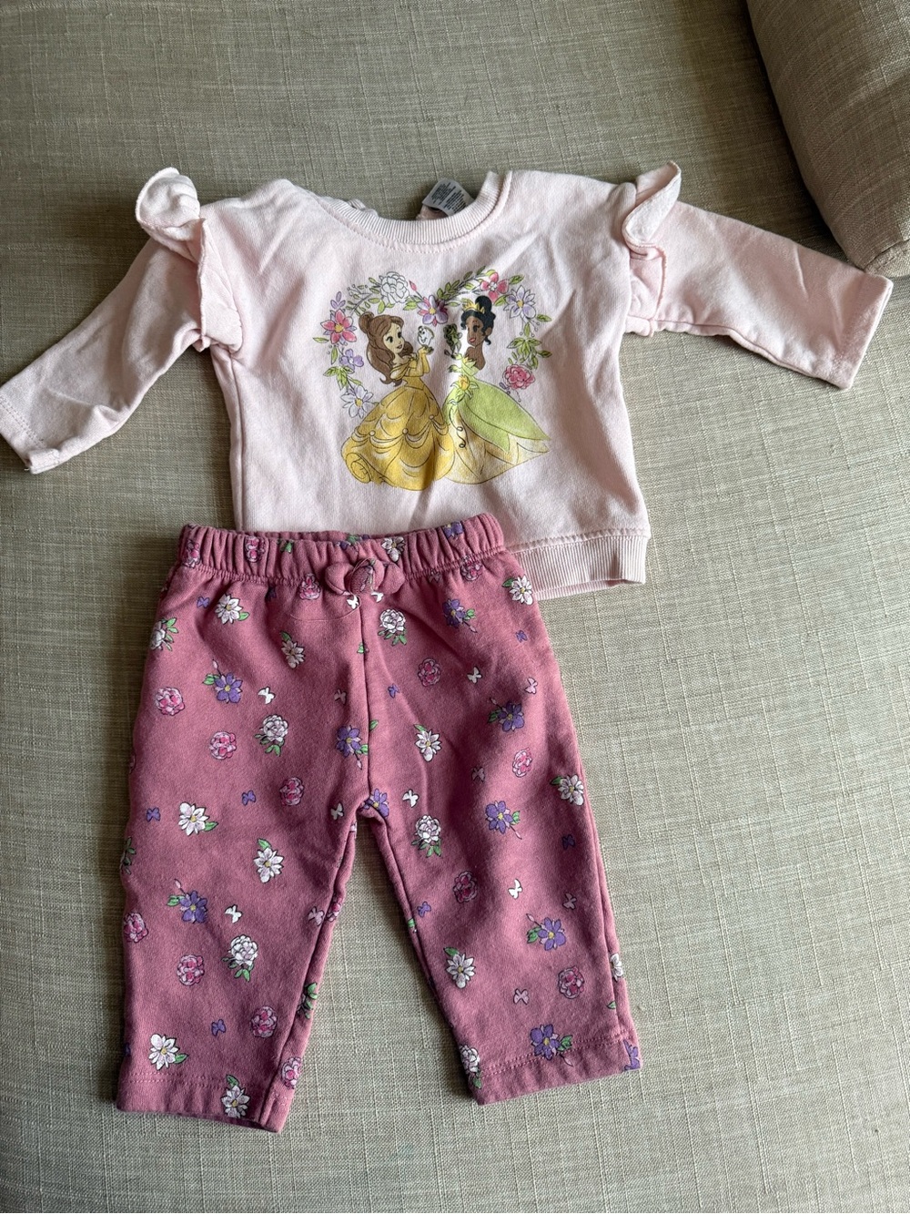 Disney Baby Pink Floral Princess set